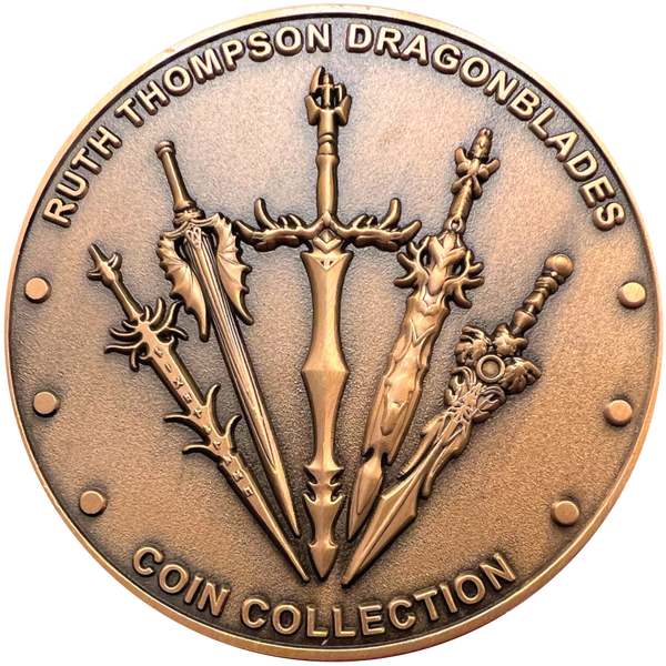 Load image into Gallery viewer, Ruth Thompson's "Flameblade" Goliath Coin