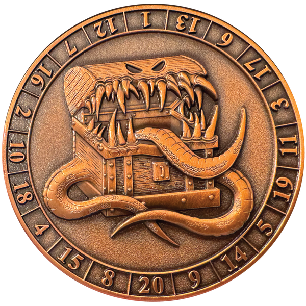 Load image into Gallery viewer, Photo of Dice Coin d20 Mimic