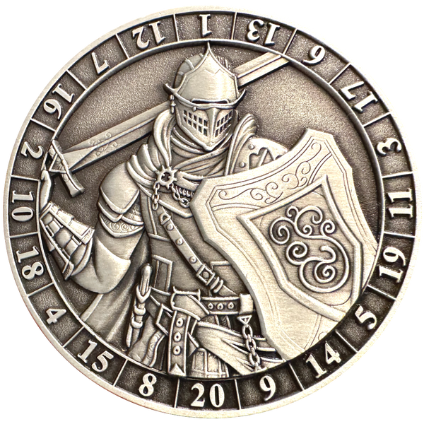 Load image into Gallery viewer, Photo of d20 Paladin coin