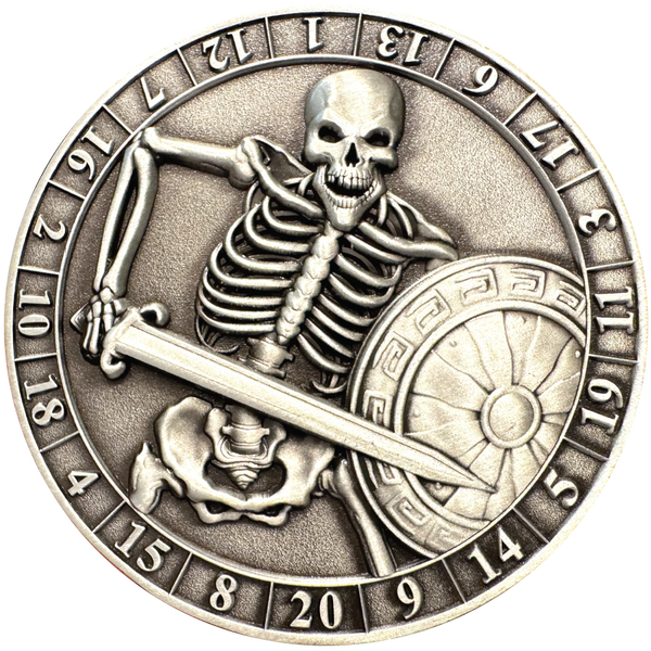 Load image into Gallery viewer, Photo of Dice Coin d20 Skeleton
