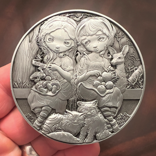 Load image into Gallery viewer, Jasmine Becket-Griffith's "Alice & Snow White" Goliath Coin