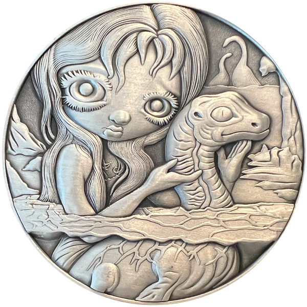 Load image into Gallery viewer, Plesiosaur Lagoon Death & the Maiden Goliath Coin