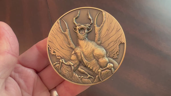 Load and play video in Gallery viewer, Pathfinder "Diabolical Dragon" Goliath Coin