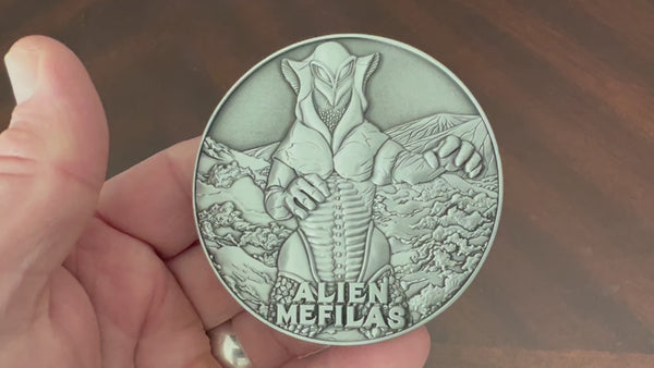 Load and play video in Gallery viewer, Ultraman Alien Mefilas Goliath Coin