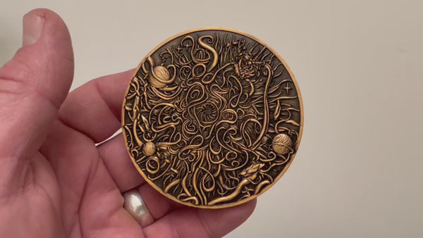 Load and play video in Gallery viewer, Call of Cthulhu "Azathoth" Goliath Coin