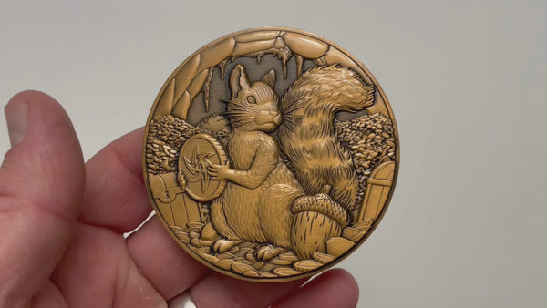 Load and play video in Gallery viewer, Video has no audio.  Video shows coin that is depicted on this product page, being held in hand and flipped over