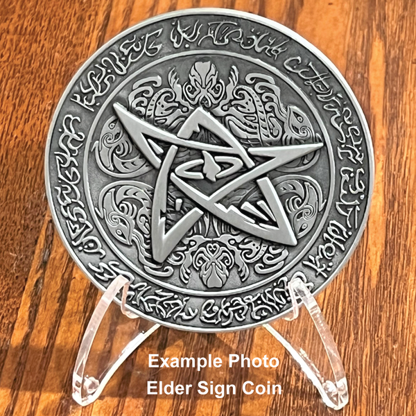 Load image into Gallery viewer, Call of Cthulhu &quot;Elder Sign&quot; Goliath Coin
