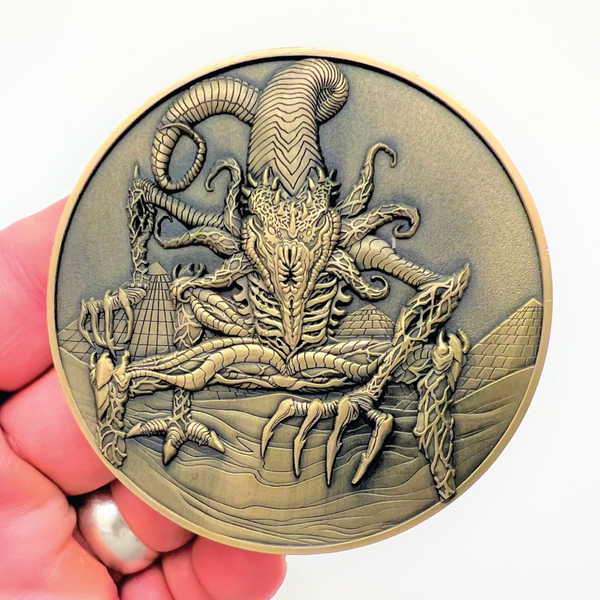 Load image into Gallery viewer, Call of Cthulhu "Nyarlathotep" Goliath Coin