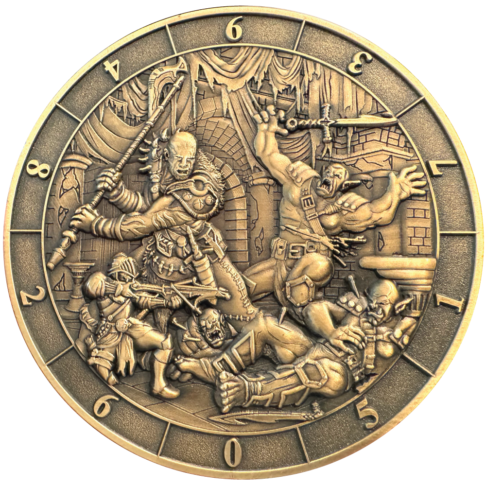 Dice Coin d10 Battle Scene – Goliath Coins
