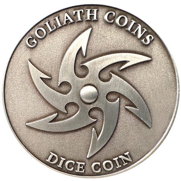 Load image into Gallery viewer, Photo of common side of Dice Coin
