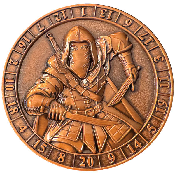 Load image into Gallery viewer, Photo of Dice Coin d20 Rogue
