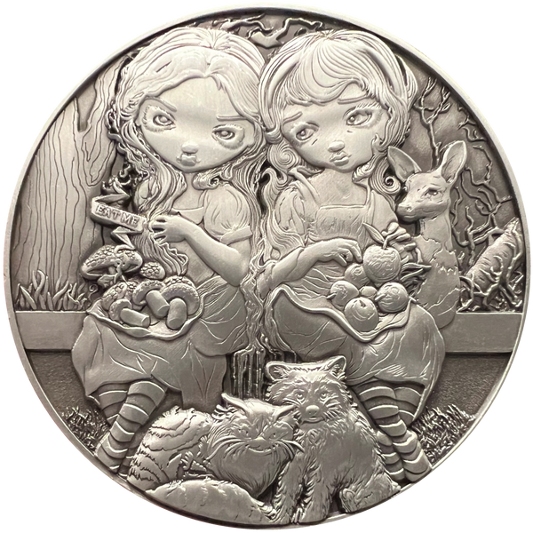 Load image into Gallery viewer, Jasmine Becket-Griffith&#39;s &quot;Alice &amp; Snow White&quot; Goliath Coin
