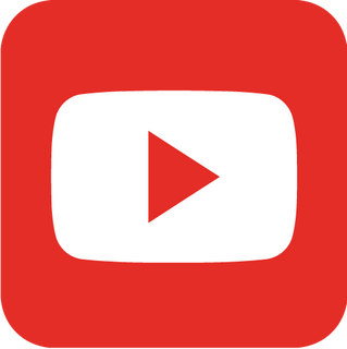 Icon showing Youtube logo with is a roundish square, red in color, inside is white with a red arrow