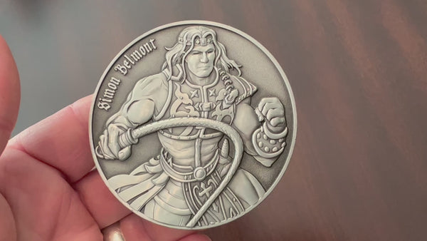 Load and play video in Gallery viewer, Castlevania Simon Belmont Goliath Coin
