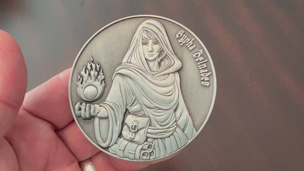 Load and play video in Gallery viewer, Castlevania Sypha Belnades Goliath Coin
