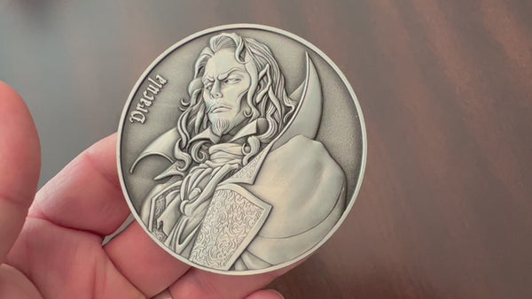 Load and play video in Gallery viewer, Castlevania Dracula Goliath Coin
