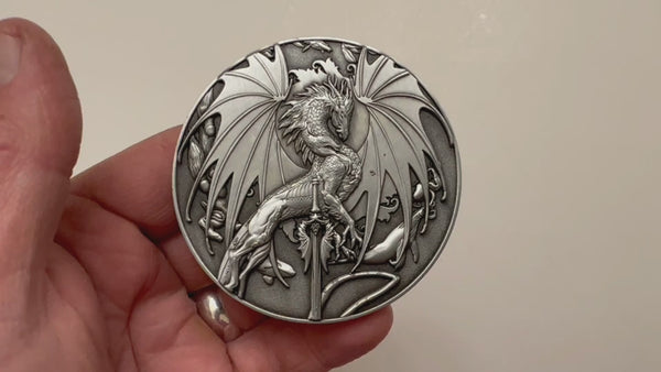 Load and play video in Gallery viewer, Ruth Thompson&#39;s &quot;Seablade&quot; Goliath Coin
