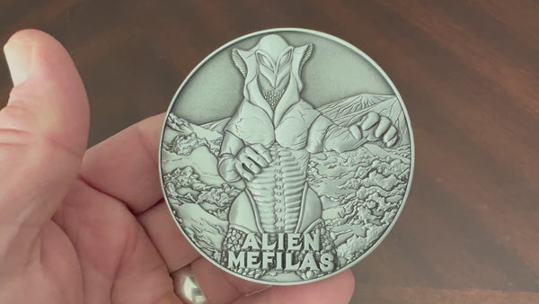 Load and play video in Gallery viewer, Ultraman Alien Mefilas Goliath Coin

