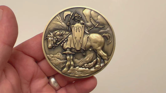 Video has no audio. Video shows coin that is depicted on this product page, being held in hand and flipped over