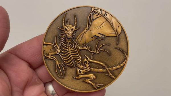 Load and play video in Gallery viewer, Video has no audio.  Video shows coin that is depicted on this product page, being held in hand and flipped over
