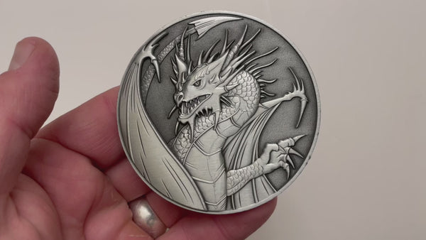 Load and play video in Gallery viewer, Video has no audio.  Video shows coins that is depicted on this product page, being held in hand and flipped over

