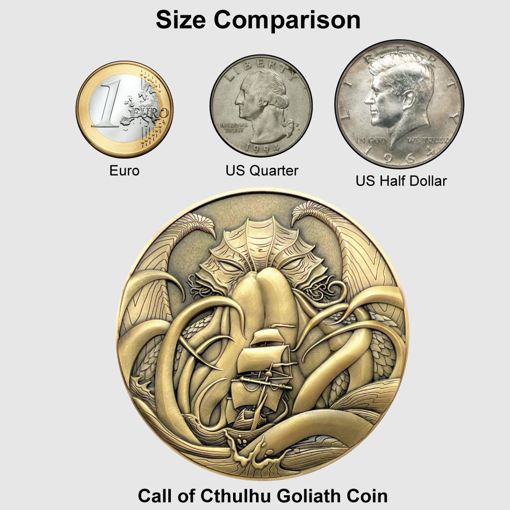 Young Cthulhu Mythos Metal Coin - Souvenir Game Coin Collection - Multi-Color