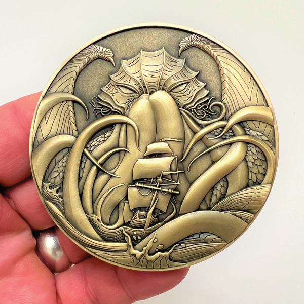Load image into Gallery viewer, Call of Cthulhu &quot;Cthulhu&quot; Goliath Coin
