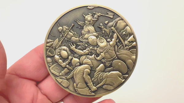 Load and play video in Gallery viewer, Video has no audio. Video shows coin that is depicted on this product page, being held in hand and flipped over
