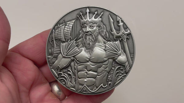 Load and play video in Gallery viewer, Video has no audio.  Video shows coin that is depicted on this product page, being held in hand and flipped over
